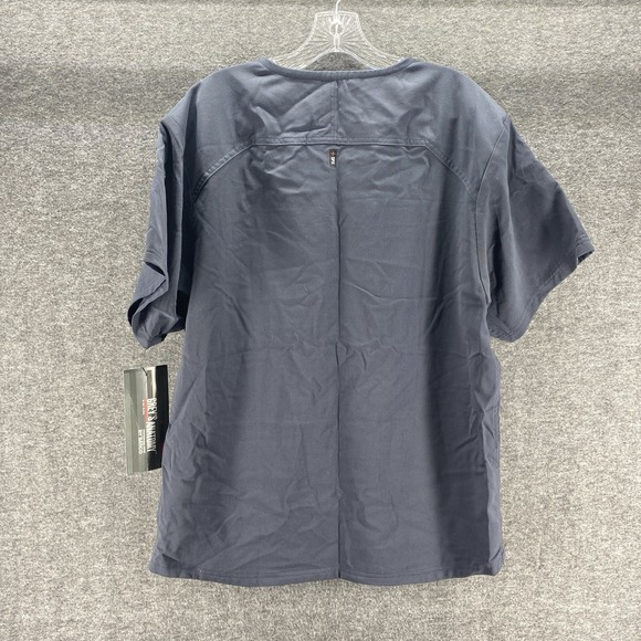 Grays Anatomy Shirt Womens Medium Blue Short Sleeve Nurse Scrub Spandex NEW - Picture 12 of 13